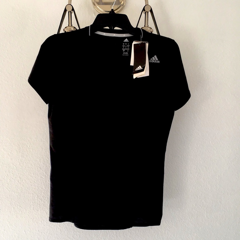 Adidas black women climalite stay dry stay comfort sport top brand new